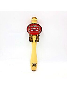 Vintage Stella Artois Draft Beer Tap Handle – Classic Cream & Gold